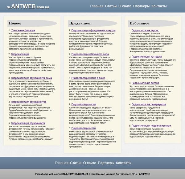 ANTWEB Собрание статей